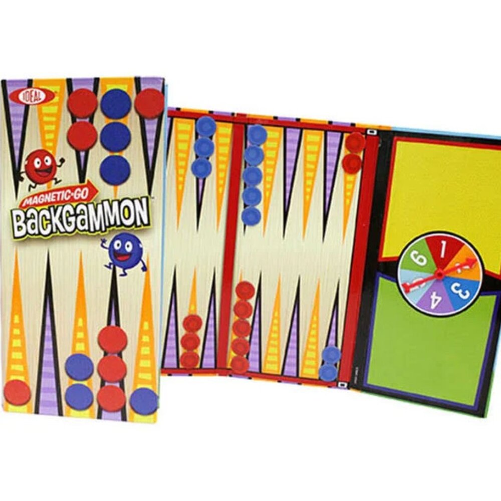 Magnetic Travel Foldable Game Board Backgammon Trilingual New Sealed For Age 5+